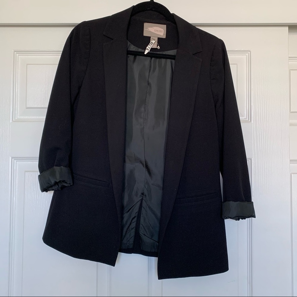 Forever 21 Contemporary Black Blazer sz XS